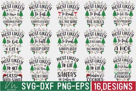 Most likely mega bundle, Funny Christmas svg bundle, Christmas Santa svg, Merry Christmas svg, svg, Christmas holiday svg, Winter svg, Snow SVG Isabella Machell 