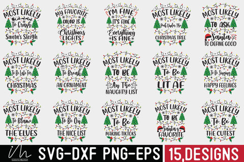 Most likely mega bundle, Funny Christmas svg bundle, Christmas Santa svg, Merry Christmas svg, svg, Christmas holiday svg, Winter svg, Snow SVG Isabella Machell 