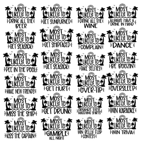 Most Likely To - Cruise Bundle 32 Designs - Matching Family & Friends SVG On the Beach Boutique 