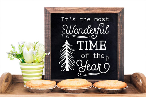 Most Wonderful Time of the Year- Christmas SVG I Holiday SVG SVG Happy Printables Club 