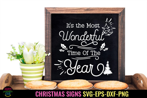 Most Wonderful Time of the Year- Christmas SVG I Holiday SVG SVG Happy Printables Club 