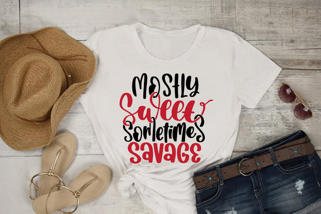 Mostly Sweet SVG Funny and Sarcastic Quotes SVG dapiyupi store 