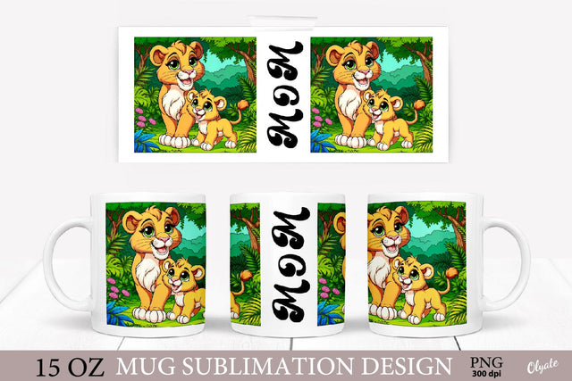 Mother and Baby Mug PNG. Baby Animals Mug Sublimation Sublimation Olga Terlyanskaya 