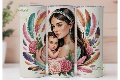 Mother and Child Tumbler Wrap Sublimation PixelChick 