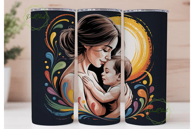 Mother and Child Tumbler Wrap Sublimation PixelChick 