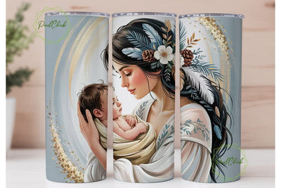 Mother and Child Tumbler Wrap Sublimation PixelChick 
