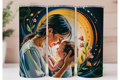 Mother and Child Tumbler Wrap Sublimation PixelChick 