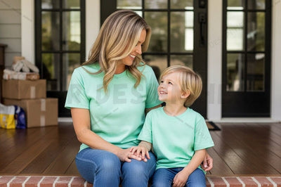 Mother and son matching t-shirt set Mock Up Photo Regulrcrative 