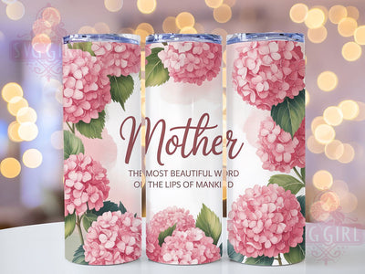 Mother Beautiful Word 20oz Tumbler, Inspirational Mama Design, Sublimation Tumbler Wrap, 20oz Tumbler, Sentimental Mom Gift, Family Love Keepsake, Heartfelt Motherhood Sublimation SvggirlplusArt 