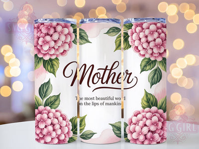 Mother Beautiful Word 20oz Tumbler, Inspirational Mama Design, Sublimation Tumbler Wrap, 20oz Tumbler, Sentimental Mom Gift, Family Love Keepsake, Heartfelt Motherhood Sublimation SvggirlplusArt 