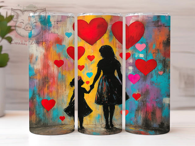 Mother-Daughter Love Bond Tumbler, Mother's Day Tumbler, Family Bond Design, Mom Life Cup, Daughter Present, Parent Child Gift, Mother Love Design Sublimation Lara' s Designs 