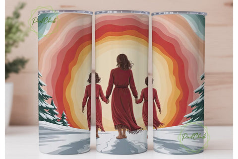 Mother & Daughters Tumbler Wrap Sublimation PixelChick 