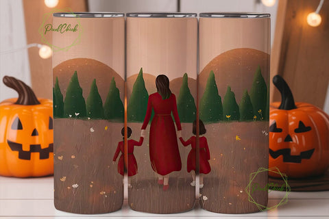 Mother & Daughters Tumbler Wrap Sublimation PixelChick 