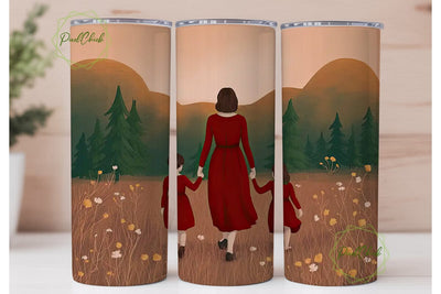 Mother & Daughters Tumbler Wrap Sublimation PixelChick 
