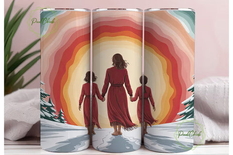 Mother & Daughters Tumbler Wrap Sublimation PixelChick 