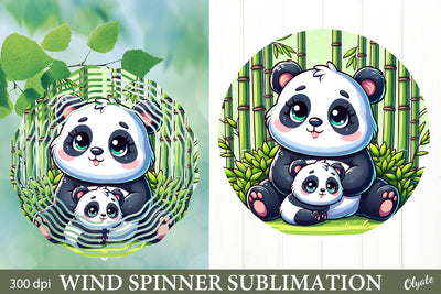 Mother Day Wind Spinner Sublimation PNG. Cute Animal PNG Sublimation Olga Terlyanskaya 