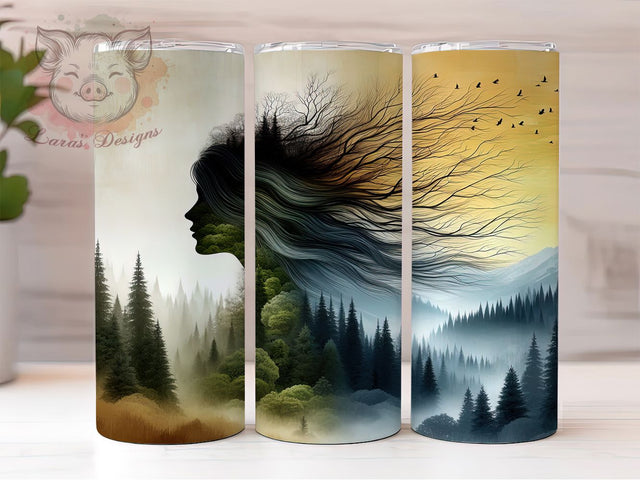 Mother Earth 20oz Spiritual Tumbler, Nature Tumbler Wrap, Earth Goddess Tumbler, 20oz Tumbler Design, Sublimation Tumbler Wrap, Spiritual Tumbler Wrap, Boho Earth Tumbler Sublimation Lara' s Designs 