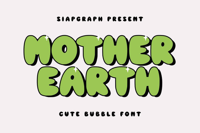 Mother Earth - Playful Bubble Font Font Masyafi Studio 