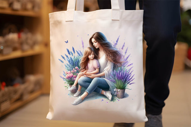 Mother Holding Baby Flower Clipart Sublimation Rupkotha 