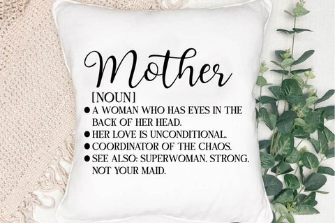 Mother Noun A Woman Who Has SVG Design SVG Regulrcrative 