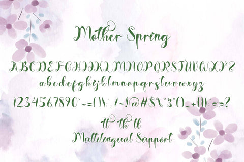 Mother Spring Font Prasetya Letter 