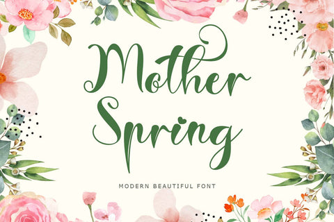 Mother Spring Font Prasetya Letter 
