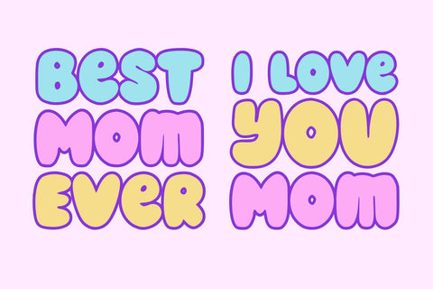 Mother Summer - Cute Pretty Bubble Font Font Masyafi Studio 