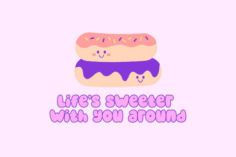 Mother Summer - Cute Pretty Bubble Font Font Masyafi Studio 