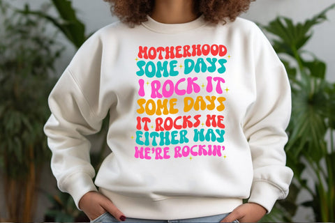 Motherhood I Funny Mother's Day Sublimation I Mom Shirt PNG Sublimation Happy Printables Club 
