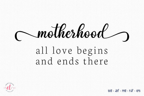 Motherhood SVG | Mothers Day Design SVG CraftLabSVG 