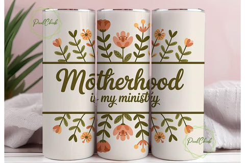 Motherhood Tumbler Wrap PNG Sublimation PixelChick 