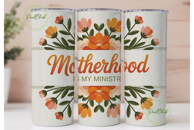 Motherhood Tumbler Wrap PNG Sublimation PixelChick 
