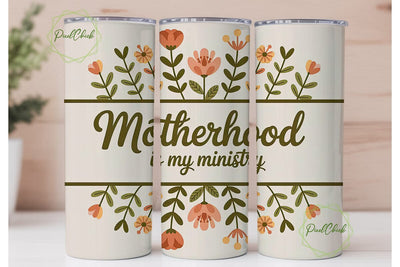 Motherhood Tumbler Wrap PNG Sublimation PixelChick 