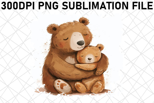 Motherly Love Bear: Mother's Day Sublimation Sublimation afrosvg 