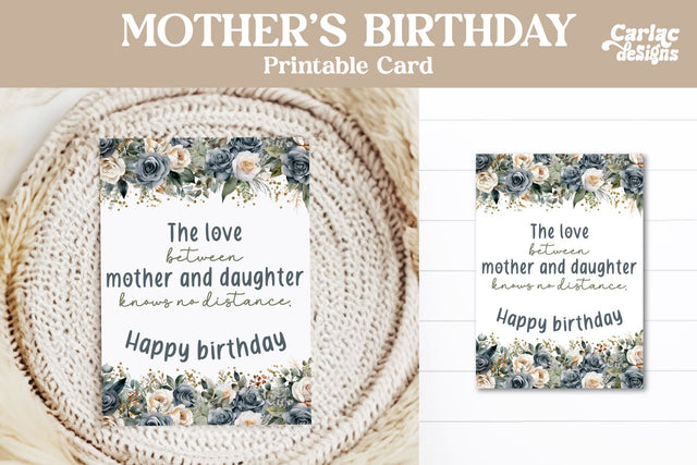 Mother's Birthday Printable Card Sublimation Carla C Designs 
