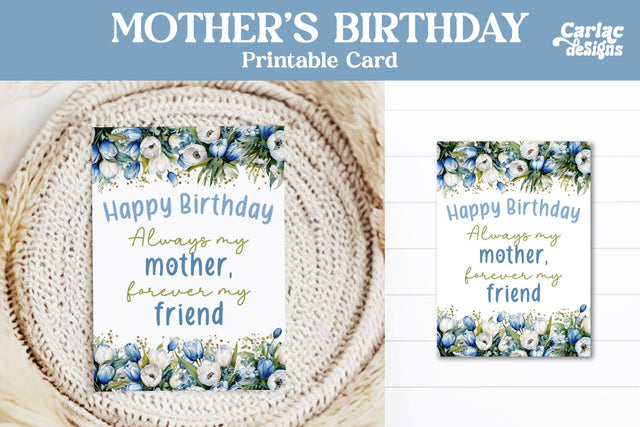 Mother's Birthday Printable Card Sublimation Carla C Designs 