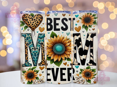 Mother's Day 20oz Tumbler Wrap Sublimation Design, Straight Tapered Tumbler Wrap, Best Mom Ever Tumbler Png, Instant Digital Download Sublimation SvggirlplusArt 