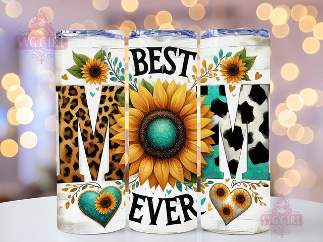 Mother's Day 20oz Tumbler Wrap Sublimation Design, Straight Tapered Tumbler Wrap, Best Mom Ever Tumbler Png, Instant Digital Download Sublimation SvggirlplusArt 