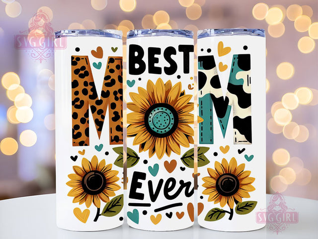 Mother's Day 20oz Tumbler Wrap Sublimation Design, Straight Tapered Tumbler Wrap, Best Mom Ever Tumbler Png, Instant Digital Download Sublimation SvggirlplusArt 