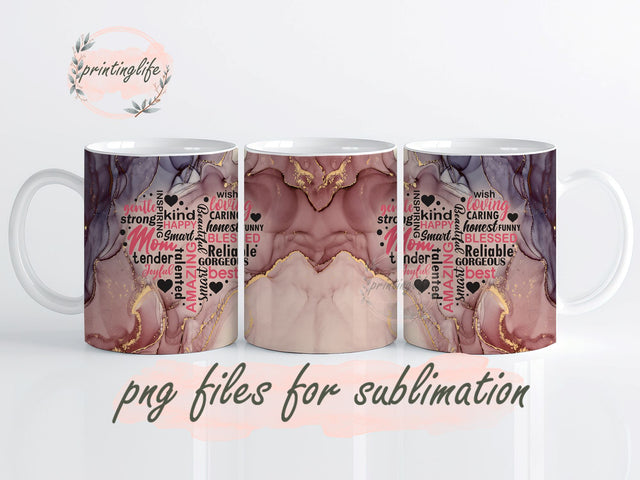 Mothers Day , Alcohol Ink Mug Wrap Design, Instant Digital Design Download Mug Wrap Design, Mug Design PNG Sublimation PrintingLife 