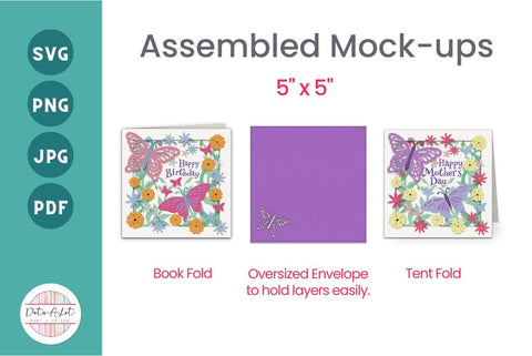 Mother's Day and Birthday Card SVG 3D Paper Dots-A-Lot 