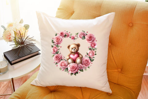 Mothers Day & Baby Girl Teddy Clipart Sublimation designartist 