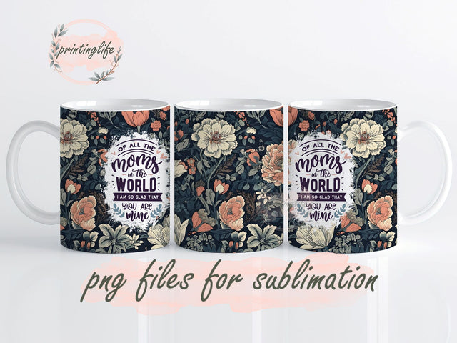 Mother's Day Breath Dragonfly Mug Wrap Design, Instant Digital Design Download Mug Wrap Design, Mug Design PNG Sublimation PrintingLife 