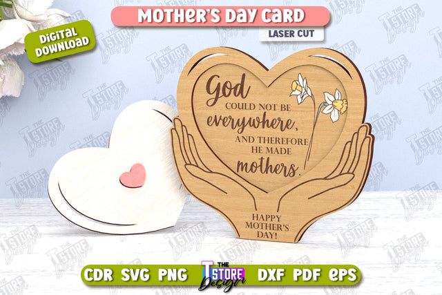 Mother's Day Card | Gift Idea | Greeting Card | Photo Frame | CNC File SVG Fly Design 