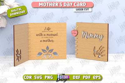 Mother's Day Card | Gift Idea | Greeting Card | Photo Frame | CNC File SVG The T Store Design 
