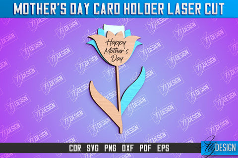 Mother's Day Card Holder Bundle | Flower Card Holder | Greeting Card Holder | Granny Gift | CNC File SVG Fly Design 