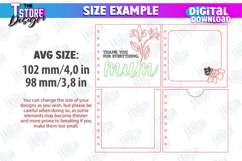 Mother's Day Cards Bundle | Gift Idea | Greeting Card | Photo Frame | CNC Files SVG The T Store Design 