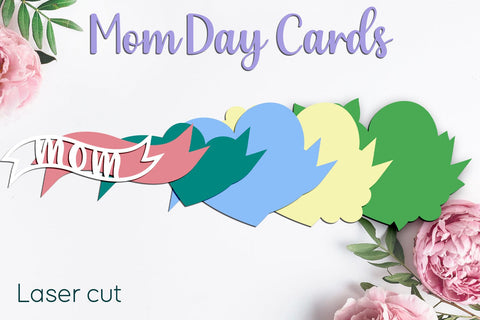 Mothers day cards, Mom gift card, Layered heart SVG AnastasiyaArtDesign 