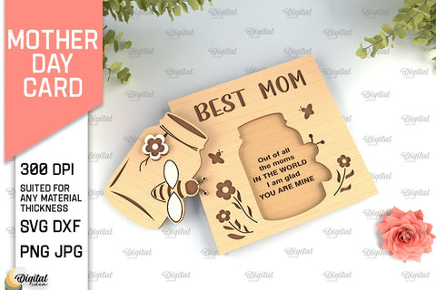 Mothers Day Cards SVG Bundle. Greeting Cards Laser Cut SVG Evgenyia Guschina 