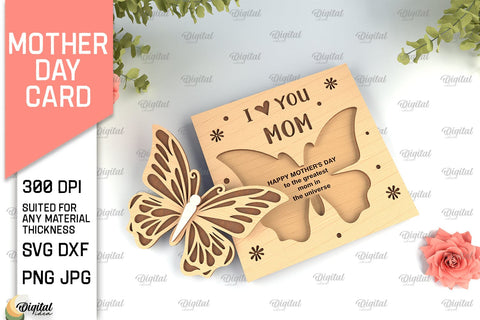 Mothers Day Cards SVG Bundle. Greeting Cards Laser Cut SVG Evgenyia Guschina 